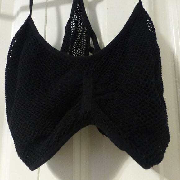 BEBE black stretchy bralette with back cut outs - Picture 8 of 8